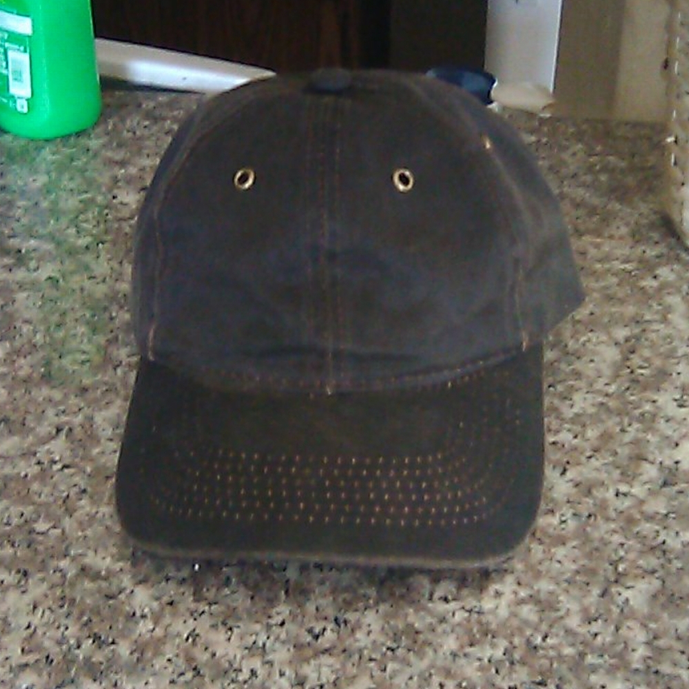 Leather ball cap
